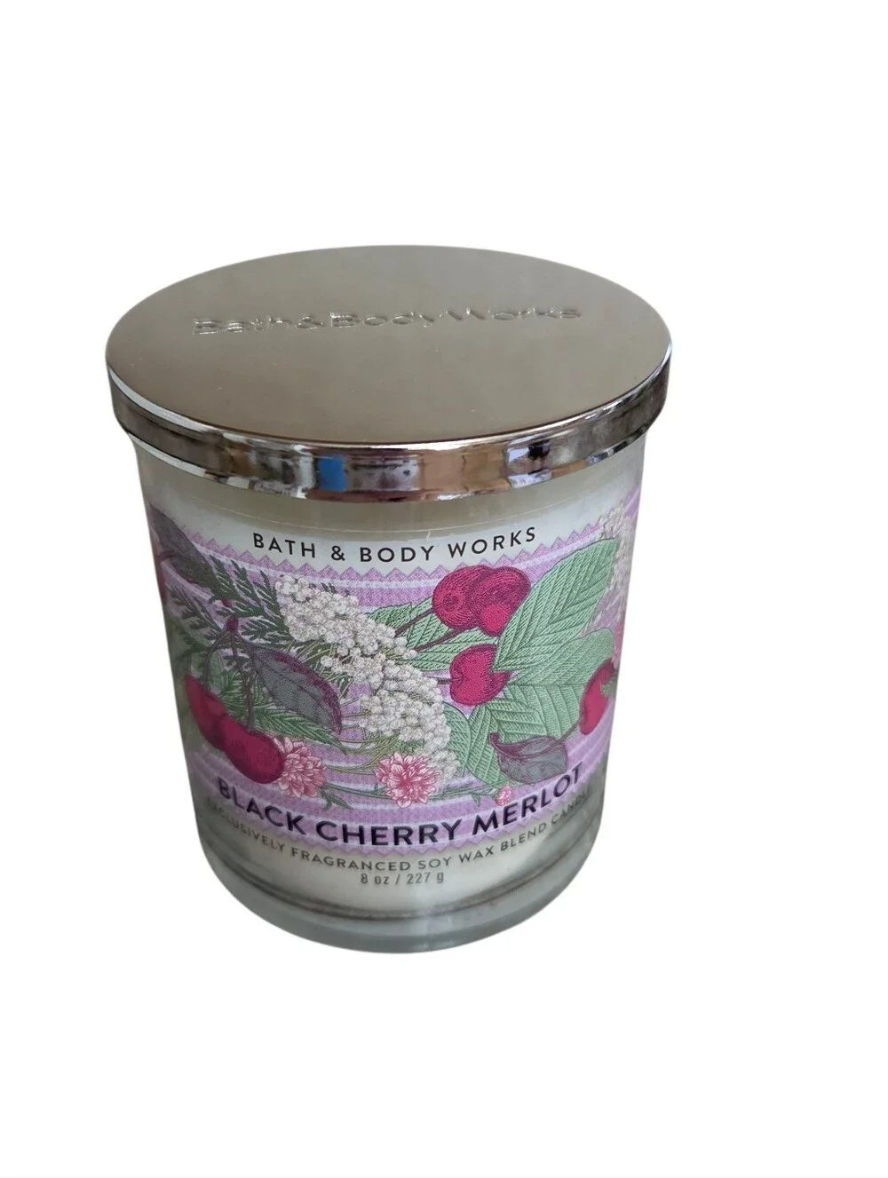 Bath & Body Works Black Cherry Merlot Single Wick Candle NEW